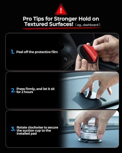 2025 Upgraded Vacuum Magnetic Car Phone Holder [89+LBS Suction/2800gf Magnet], Suction Cup Phone Mount, Ultra-Strong Magnetic Stand for Car/Mirror/Gym/Kitchen/iPhone16 15 14 13 12, Silver – Enhanced Compatibility and Speed