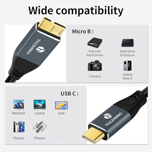 Retractable Coiled USB B to USB C Cable for High-Speed Data Transfer – 5 Gbps Compatibility with Mac, PC, Laptops, MIDI Keyboards, and DJ Controllers – Adjustable Length from 0.75 FT to 3.3 FT for Effortless Connectivity and Organization