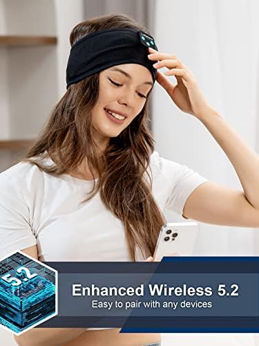 Ultimate Bluetooth Sleep Headphones Headband for Side Sleepers – Premium Wireless Music Mask with HD Sound for Travelers, Yogis, and Meditation Lovers – Unleash Effortless Comfort and Serenity with Cutting-Edge Connectivity and Relaxing Audio Experience