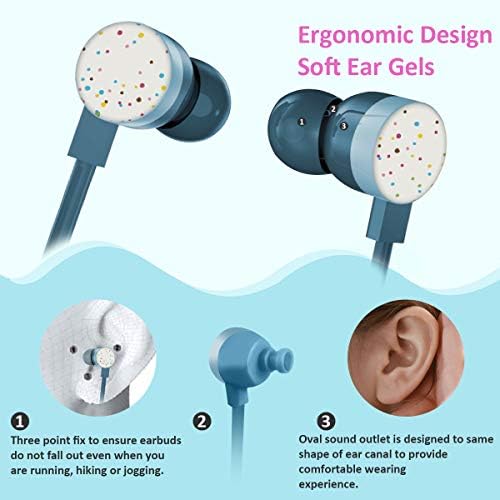 Qear Fun Donut Earbuds for Kids – Adorable Wired Earbuds with Microphone & Stylish Storage Case | Perfect Gift for School Girls and Boys | Enhanced Sound Quality & Volume-Limiting Safety Features | Tangle-Free Design for Music & Gaming Enthusiasts