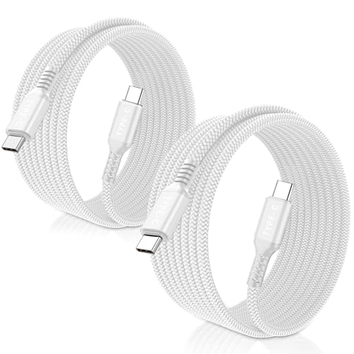 Basesailor 10 ft USB C to USB C Power Delivery Charging Cable – 100 W Fast Charger for i Phone 16/15 Pro Max, Mac Book, i Pad Air 4/5, Mini 6, and Samsung Galaxy S22/S23/S24/S25 – Durable 2 Pack for Enhanced Speed and Efficiency