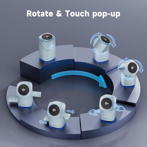 Revolutionary 3-in-1 Rotating Wireless Charger – Qi2 Certified 15 W Fast Charging Station for i Phone 16/15/14/13/12, Apple Watch & Air Pods – Enhanced Heat Management & Magnetic Alignment – Sleek Matte Design with Touch-Sensitive Stand and Ambient Night Light – Effortless Portrait/Landscape Mode for Seamless Use – Ultimate Charging Solution for All Your Apple Devices – Organized Desktop Power Hub with Smart IC Protection – Includes Power Adapter & USB-C Cable – Perfect for Home, Office, or Travel