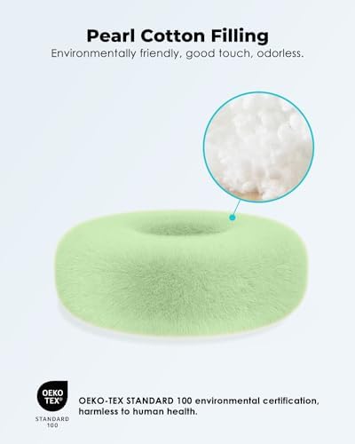 Viozon 360° Adjustable Tablet Stand Pillow in Pink – Plush Fabric Holder for 4.7″-13″ Devices, Perfect for i Pad, i Phone, Samsung, Google, and Kindle – Versatile Bedside Companion with Detachable Snack Bowl for Ultimate Comfort and Convenience