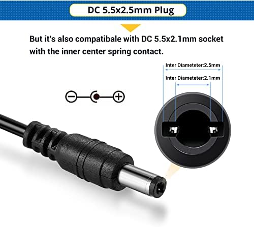 High-Efficiency 12 V 8 A AC to DC Power Adapter – 96 W Switching Supply for LED Strip Lights – 6.7 ft Power Cord – Universal Compatibility with 5.5 mm x 2.5 mm & 2.1 mm Connectors – Robust, Long-Lasting Power Solution for Home and Professional Use – Enhanced Performance & Economical Design
