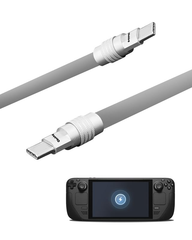 Ultimate 100 W USB Type C Fast Charging Cable for Steam Deck – 6.6 ft Durable Silicone Charger with Tangle-Free Design, Ideal for Gamers & Tech Lovers, Superior Power Delivery for All USB-C Devices