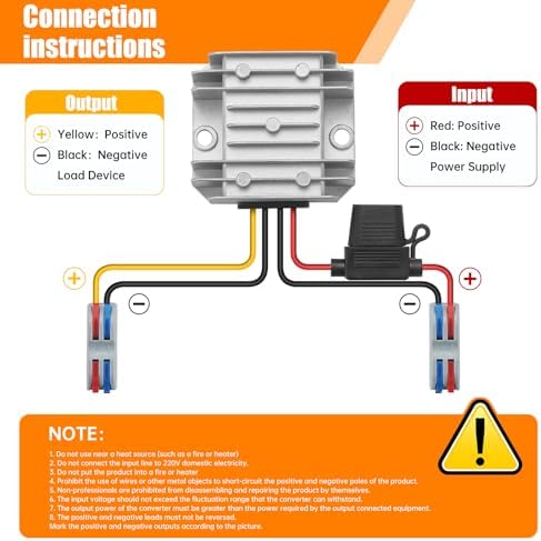 High-Efficiency Waterproof DC/DC Buck Converter: Versatile 20-90 V to 12 V Voltage Regulator for Automotive LED Systems and Heavy-Duty Applications – 20 A Output, 240 W Power Capacity for Reliable Performance in Challenging Environments