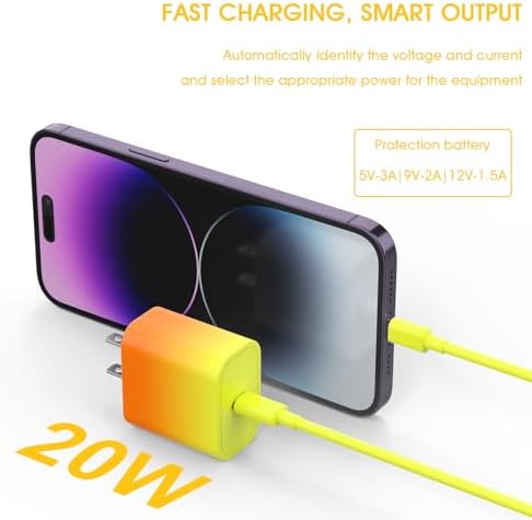 i GENJUN 4 Pack USB C Fast Charger Block – 20 W Power Delivery 3.0 Wall Adapter for i Phone 16/15/14, Galaxy & Pixel – Portable Type C Power Adapter for Air Pods Pro – Compact Travel Essential with Superior Speed and Compatibility