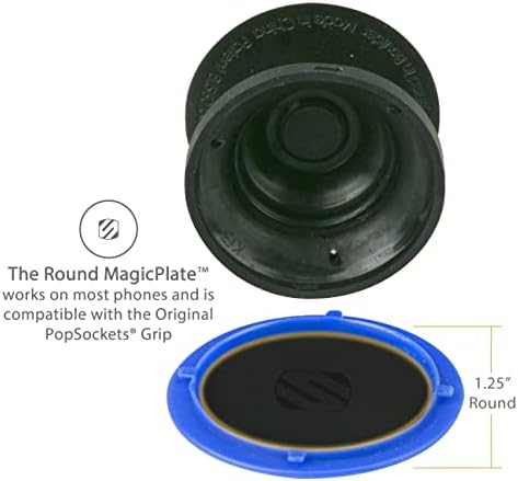 Scosche MRK2 PK-UB Universal Magnetic Phone Mount Metal Plate Kit – Essential Replacement for Secure Smartphone Holding in Vehicles – Enhanced Compatibility with All Devices & Cases – Pack of 2 Durable, Sleek Black Plates for Effortless Installation and Reliable Hands-Free Navigation