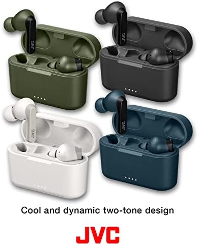 JVC RIPTIDZ True Wireless Earbuds – Advanced Touch Control, Versatile Single-Ear Functionality, IPX5 Waterproof Rating, Bluetooth 5.1 Technology, Exceptional 30-Hour Battery Life, Stylish Black Finish for Active Lifestyles – HAA9 TB (Black)