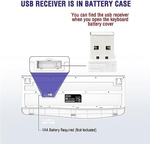 Ergonomic Wireless Keyboard for Ultimate Comfort – 2.4 GHz Full-Sized Design with Cushioned Wrist Rest for Windows & Mac Compatibility – Enhance Your Productivity at Home or Office