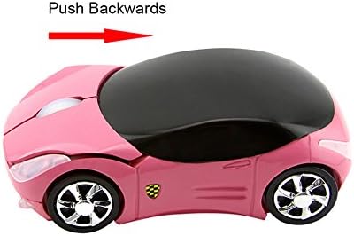 Vibrant Pink Car-Shaped Wireless Mouse for Small Hands – 2.4 GHz Ergonomic Optical Gaming Mouse with USB Receiver – Perfect for Kids, PC, and Laptop Use – Fun and Functional Computer Accessory