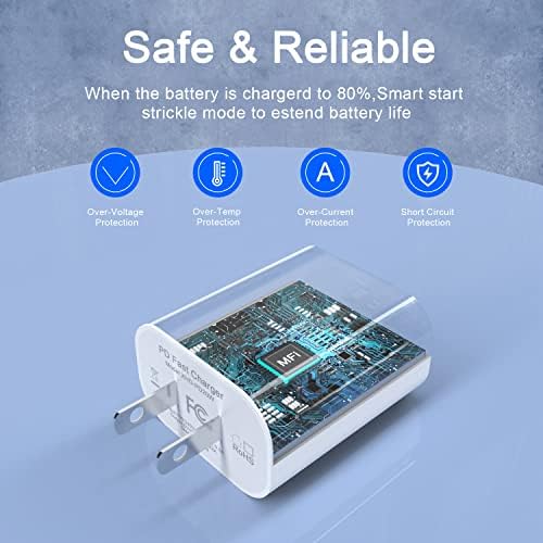 Power Up Your i Phone 16/15: 10 FT Fast Charging Cable Duo with 20 W USB-C Wall Chargers – Ultimate Connectivity for Your i Phone 16 Plus, Pro, Max, and 15 Series – Extended Reach and Rapid Charge Efficiency for On-the-Go Power Solutions