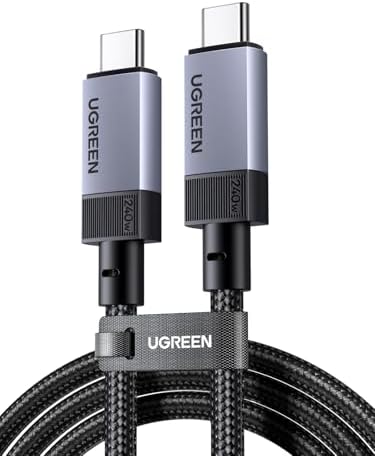 UGREEN 240 W USB-C Cable – 10 Gbps High-Speed Data Transfer & 4 K 60 Hz Video Output for Ultimate Performance – Fast Charging Compatible with i Phone 16/15/14 Pro Max, Galaxy S25/S24/S23 Ultra, Mac Book Pro – 3.3 FT of Enhanced Versatility and Durability