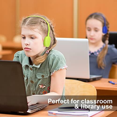 Flutesan 30 Pack Kids Adjustable Wired Headphones – Premium On-Ear Stereo Sound Earbuds for Classroom and Travel – Lightweight, Durable Design for Boys and Girls – Ideal Tangle-Free Audio Solution for Laptops, Tablets, and More