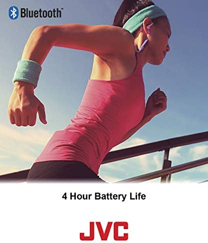 JVC Pink Wireless Sports Ear Clip Headphones – Bluetooth Connectivity with IPX2 Sweat Resistance and Pivot Motion Fit Design for Ultimate Comfort and Performance During Workouts and Outdoor Activities