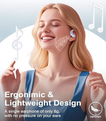 MOZOTER Wireless Sport Earbuds: Stylish Bluetooth Headphones with Enhanced Deep Bass, Secure Earhooks for Active Comfort, and Unmatched 60-Hour Battery Life – Ideal for Fitness, Meetings, and Everyday Use