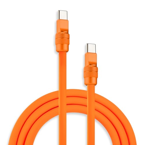 Chubbycable Chubby 2.0 Premium Fast Charging Cable – 240 W Power Delivery, 4.9 ft Type-C to Type-C Silicone Cord, Tangle-Free Design in Eye-Catching Red for Optimal Data Transfer and Enhanced Durability