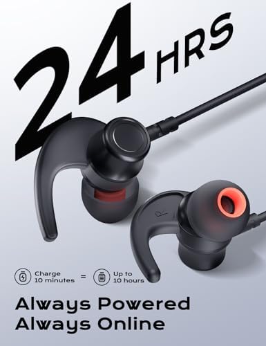 apt X-HD Wireless Bluetooth Earbuds with CVC 8.0 Noise Cancellation | 30-Hour Playtime Magnetic Neckband Design | IPX7 Sweatproof Sports Headphones for Ultimate Audio Experience | Perfect for Music & Active Lifestyles