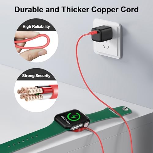Magnetic Fast Charging Cable for Apple Watch – Portable 1.6 FT Wireless Charger Compatible with All i Watch Series Ultra/10/9/8/7/6/SE/SE2/5/4/3 – Quick Connection & Enhanced Durability for Effortless Charging