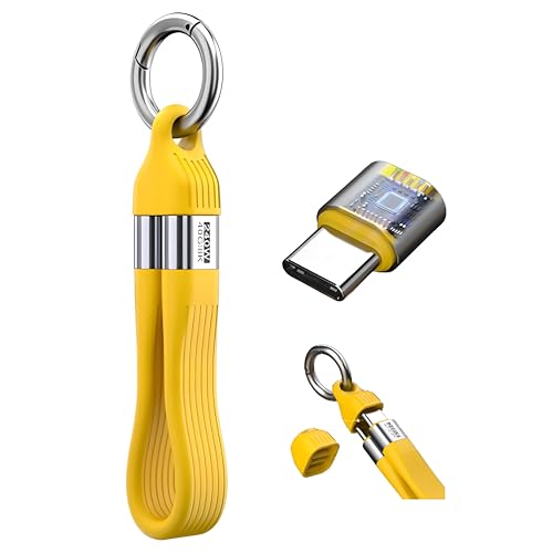 USB 4.0 Date Cable Portable Keychain 0.42ft, 240W 5A Fast Charging USB C Cable, 40Gbps Data Transfer, 8K 60Hz Video Display for iPhone 16 15 Pro Max, iPad, Thunderbolt 4/3, Hub, External SSD (Black) – Enhanced Compatibility and Speed