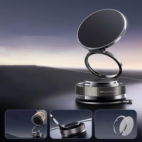 Sleek Magnetic Car Vent Phone Holder for Mercedes-Benz, Ford Mustang, Mini Cooper & Fiat 500 – Universal Hands-Free Mount with Strong Magnetic Grip for Circular AC Vents – Effortless Installation, Enhanced Safety & Stylish Design