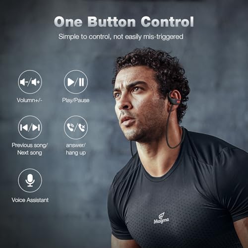Boean IPX7 Waterproof Bluetooth Earbuds – 16-Hour Long Battery Life Wireless Sports Headphones with Advanced Noise Isolation and Ergonomic Comfort for Active Lifestyles and Uninterrupted Audio Enjoyment