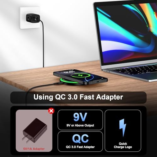 Fast Wireless Charging Pad for Samsung Galaxy S25 Ultra/S25 Plus, Google Pixel 9 a/9 Pro XL – 15 W Inductive Charger for Android Devices, Ultra Slim & Case-Friendly Charging Station, Effortless Power Delivery for Multiple Smartphones, Optimal Compatibility with Motorola Razr & i Phone Series – Compact Design with USB-C Cable Included