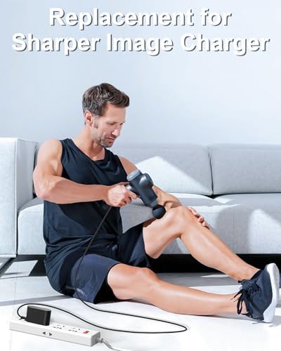 VHBW 27 V High-Performance Massage Gun Charger – Reliable AC Adapter for Sharper Image Powerboost Models 1011666, 1013002, 1012667, 1013983 & 1013985 – 6 FT Durable Deep Tissue Massager Power Cord for Optimal Charging & Enhanced Wellness – Non-Compatible with 18 V Devices