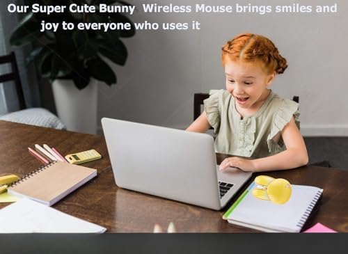 Adorable Pink Wireless Bunny Mouse – Lightweight, Silent Optical Mouse for PC, Laptop & Mac – Perfect Gift for Kids & Kawaii Lovers – Stylish & Portable USB Cordless Mice for Effortless Navigation