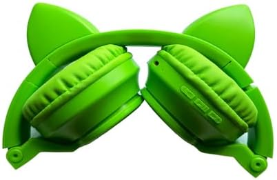 Adorable LED Cat Ear Bluetooth Headphones for Kids – Safe 85 d B Volume Limiting, Foldable Wireless Design with Built-in Microphone and FM Radio, Perfect for Music, Learning, and Play – Available in Charming Pink and White Variants for a Fun Listening Adventure