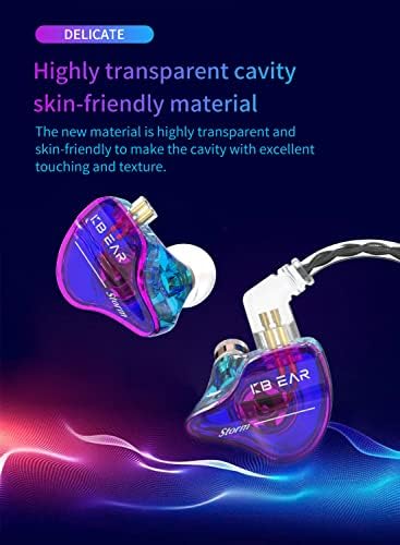 Unleash Superior Sound Quality with KBEAR Storm In-Ear Monitors – High-Fidelity 10 mm Dynamic Driver Earbuds in Stunning Purple for Musicians and Audiophiles – Ideal for Studio Use and Live Performances with Unmatched Comfort and Clarity