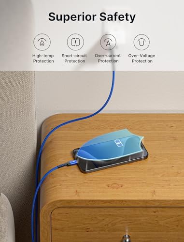 JSAUX 10 ft USB C Cable 2-Pack – High-Speed Charging & Data Transfer for i Phone 16 Series, Samsung Galaxy S20/S10/S9 & Note 20 – Durable Nylon Braided Design for Ultimate Reliability – Perfect for Home, Office & On-the-Go Use – Enhanced Compatibility with USB 3.1 Technology – Sleek Black Finish for Professional Aesthetics