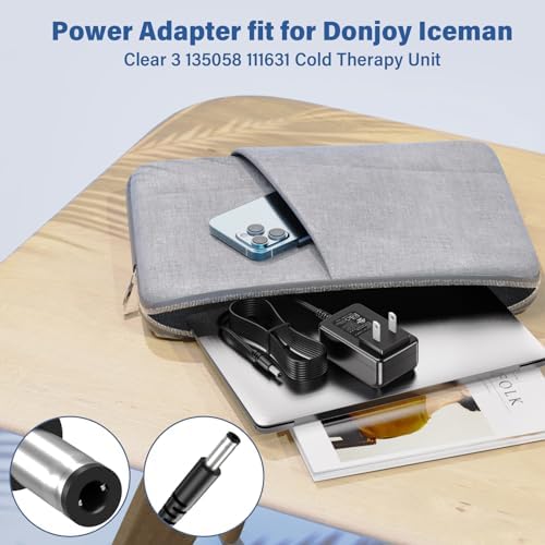Premium 8.5 V Power Cord for Donjoy Iceman Clear 3 – Ultra-Reliable Replacement Charger & UL Certified Power Adapter for Superior Cold Therapy Sessions – Seamless Compatibility with Models 13-5058, 135058, 11-1631, 111631, 13-4882-0-00000 – Ensured Optimal Performance & Enhanced Safety Features