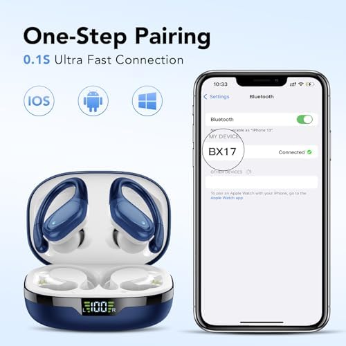 Unleash the Power of Sound with CASCHO Bluetooth 5.3 Wireless Earbuds – 60-Hour Playtime, Deep Bass Immersion, and IPX7 Waterproof Sports Design for Ultimate Active Lifestyle Compatibility with Android & i OS Devices