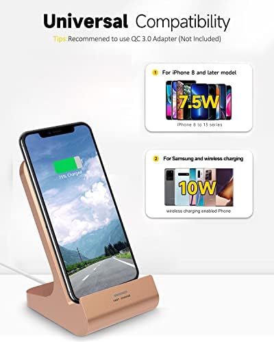 Ultra-Sleek Z1 Wireless Charging Stand – 10 W Fast Charger Compatible with i Phone 14/13/12 & Samsung Galaxy – Adjustable Viewing Angles, Overcharge Protection, and Modern Aesthetic for Effortless Charging Convenience