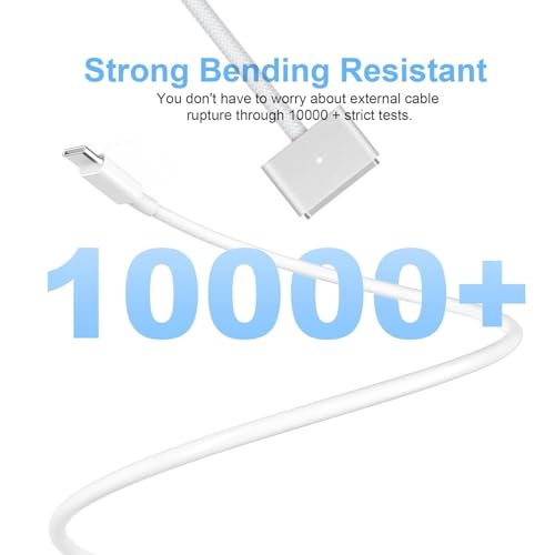 USB-C to Magnetic 3 Cable, Compatible with Mac Book Pro/Air (2021 to 2025) (M1,M2,M3,M4 & 14-16 inch) – Nylon Braided 6.6 Ft – Enhanced Compatibility and Speed