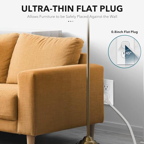 Elevate Your Charging Game with the Clear Power 2-Outlet Power Strip – 6 ft Flat Plug Power Station Featuring 3 USB Ports (1 USB-C) for Rapid Device Charging, Ideal for Home, Office & Travel, Durable & Compact Design, White, Model DC3 S-1102-DC