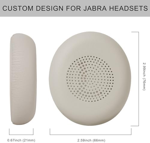 Ultimate Comfort Cooling Gel Ear Pad Replacement for Jabra Elite 45 h & Evolve2 65/40 Wireless Headphones – Premium Memory Foam Cushions for Enhanced Audio Clarity and Long-lasting Wear (Black)
