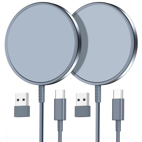 Dual Pack Magnetic Wireless Charger for i Phone 16/15 Series & Air Pods – 15 W Fast Charging Pad, Effortless Magnetic Alignment, Optimal Convenience for Home & On-the-Go Power Solutions
