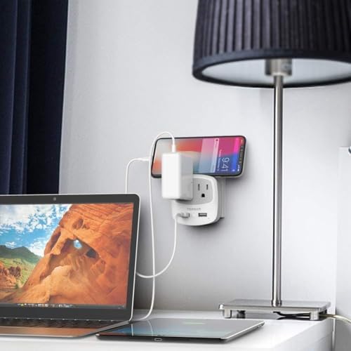 Ultimate TESSAN Type G UK Travel Plug Adapter with Dual USB Fast Charger Ports – Compact US to UK Power Converter for Effortless Global Connectivity in Scotland, London, Ireland, Kenya, Dubai & Qatar