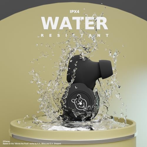 Winnie The Pooh Wireless Earbuds – Enchanting Bluetooth Headphones with 30-Hour Playtime & Built-in Microphone for Effortless Communication – Charming Disney Gifts for Music Lovers and Pooh Enthusiasts of All Ages – Cutting-Edge Bluetooth 5.0 for Instant Pairing and All-Day Comfort – Exceptional Sound Quality with Iconic Disney Characters