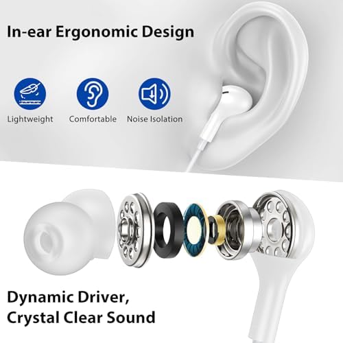 Enhance Your Audio Clarity: Advanced USB Wired Earbuds with 7.5 FT Cord, Noise-Canceling Mic, and Magnetic Storage – Ideal for Zoom Calls, Gaming, and Mac Book Pro Connectivity – Comfort Meets Performance