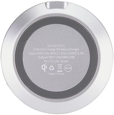 AT&T 15 W Qi-Certified Wireless Charging Pad – Rapid Power Solution for All Qi-Enabled Devices, Sleek White Aesthetic with Premium USB-C Input, Ideal for Seamless Home & Office Charging Experience