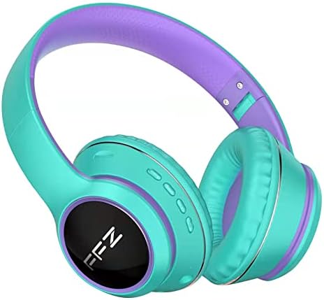 Vibrant Purple Kids Bluetooth Headphones – Safe Listening with Colorful LED Lights, Ultra-Comfort Earpads, Built-in Microphone, and Travel-Friendly Foldable Design for School & Adventure – Perfect for Online Learning and Playtime
