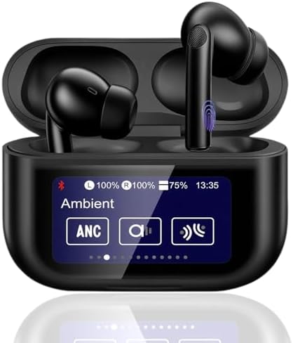 Revolutionary Bluetooth 5.4 Wireless Earbuds with 40-Hour Hi-Fi Sound & Active Noise Cancellation – Touch Control for Hands-Free Convenience, IPX7 Waterproof for Ultimate Resilience, Perfect for Android & i OS Devices (Black) – Elevate Your Audio Experience to the Next Level