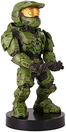 Exquisite Gaming: Halo: Master Chief – Mobile Phone & Gaming Controller Holder, Device Stand, Cable Guys, Xbox Licensed Figure, Green – Enhanced Compatibility and Speed