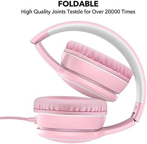 RORSOU R10 Over-Ear Headphones – Lightweight Hi-Fi Stereo Sound with Integrated Microphone for Crisp Bass and Clarity, 1.5 M Tangle-Free Cable, Perfect for Smartphones, Tablets, and PCs – Ultimate Comfort and Portable Design for Music Lovers on the Move
