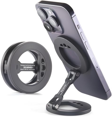 Revolutionary Magnetic Dual Grip Phone Holder for i Phone – Ultimate Security on Iron Surfaces | Versatile 1/4″ Screw Mount | Perfect for i Phone 16/15/14/13/12 Pro Max & Magnetic Cases | Effortless, Hands-Free Operation for Daily Activities