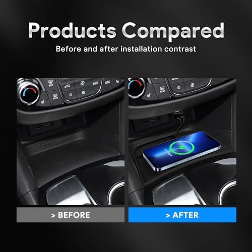 Upgrade Your Driving Game with the 2017-2024 Chevrolet Equinox Wireless Charger – Intelligent 15 W Qi Fast Charging Pad for Effortless Power Delivery, Enhanced Safety Features, and Custom Fit Design for Ultimate Convenience