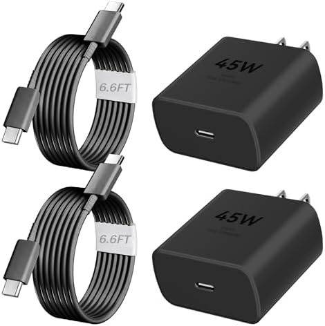 Elevate Your Charging Experience with the 45 W Super Fast USB-C Charger and 6.6 FT Cable – Optimal for i Phone 16 Pro Max, i Pad, and Android Devices – Compact, High-Efficiency Power Adapter with Advanced Safety Features for On-the-Go Users